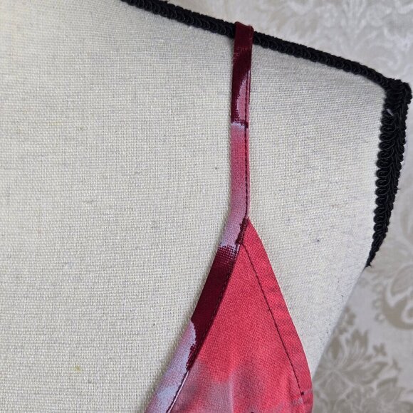 Hurley Size XL "Riley" Dress Adj. Spaghetti Strap Red Pink Elastic Waist NWT - Picture 5 of 16